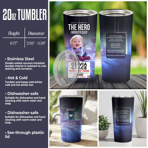 Personalized Spider-Girl Baby Tumbler – Custom CNN Breaking News Gift for Super Moms